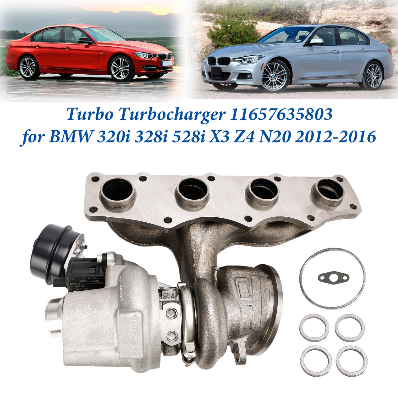 Turbo Turbocharger 11657635803 for BMW 320i 328i 528i X3 Z4 N20 2012-2016