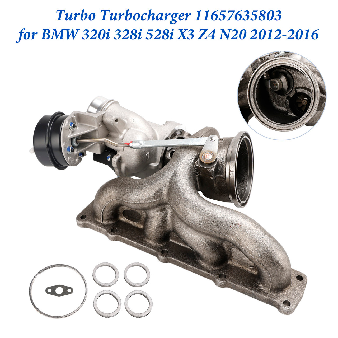 Turbo Turbocharger 11657635803 for BMW 320i 328i 528i X3 Z4 N20 2012-2016