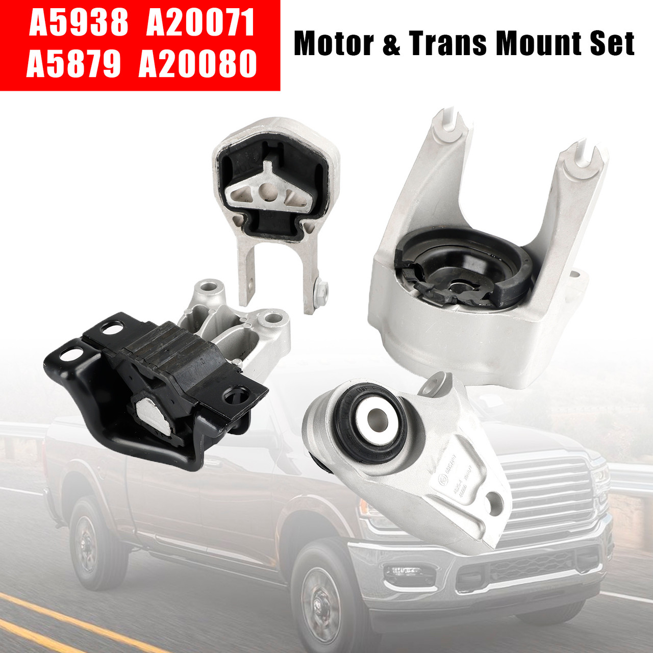 4PCS Motor & Trans Mount Set For 2014-2021 Ram ProMaster 1500 2500 3500 3.6L
