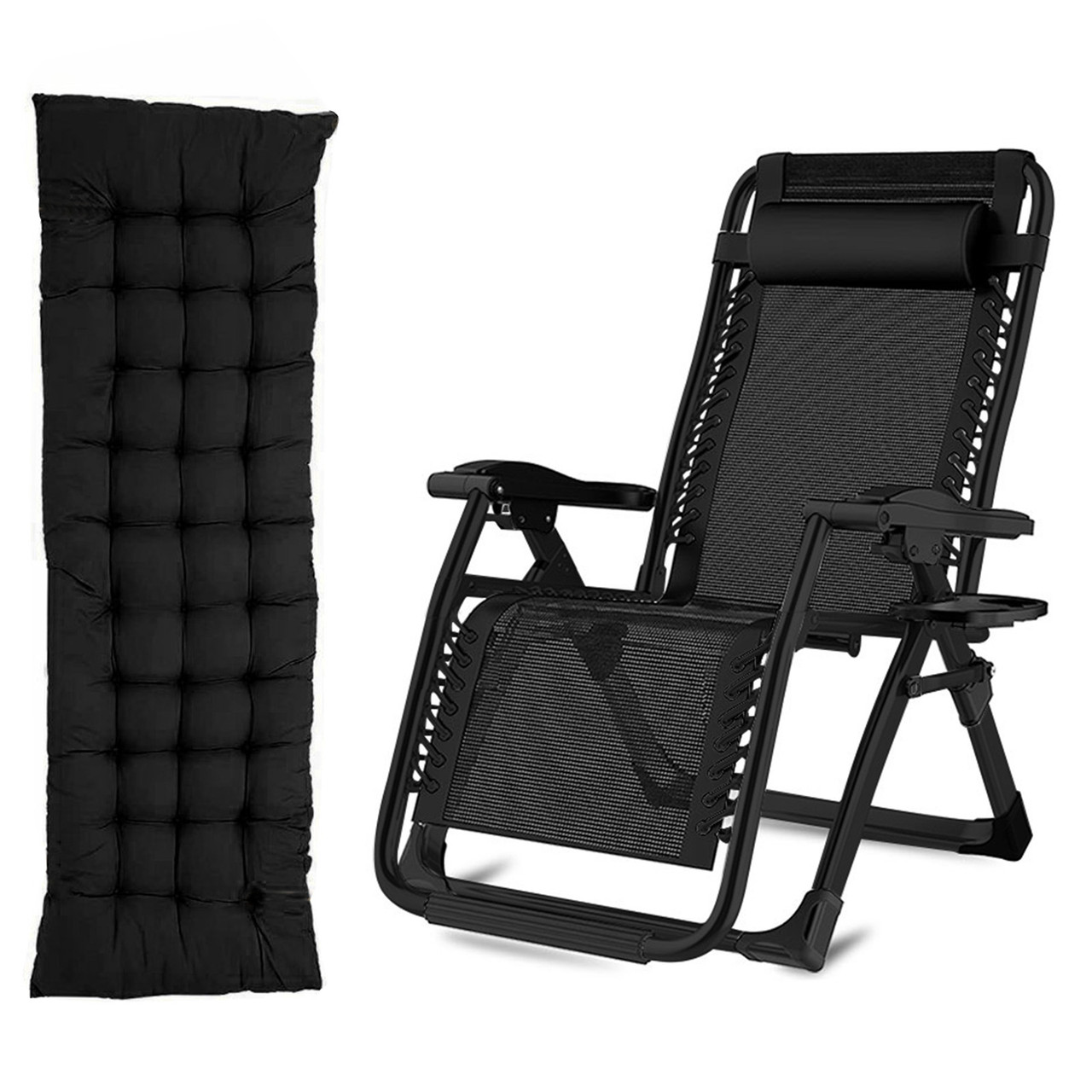 Oversized Zero Gravity Chair Recliner Lounge Chair Reclining Chaise With Pad