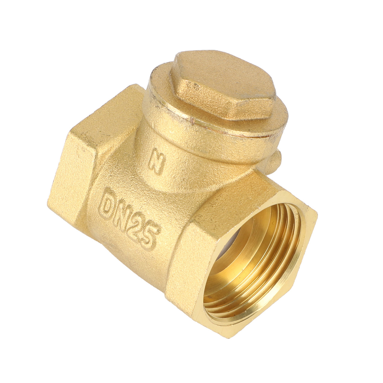 1" Female Thread Brass Horizontal DN25 One-Way Non-Return Swing Check Valve