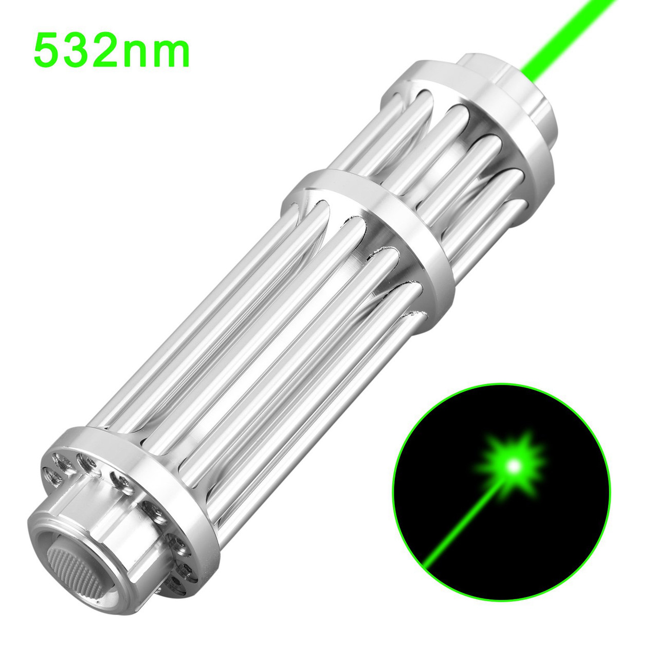 20 Miles High Power Green 1MW 532nm Laser Pointer Militar Visible Beam Light