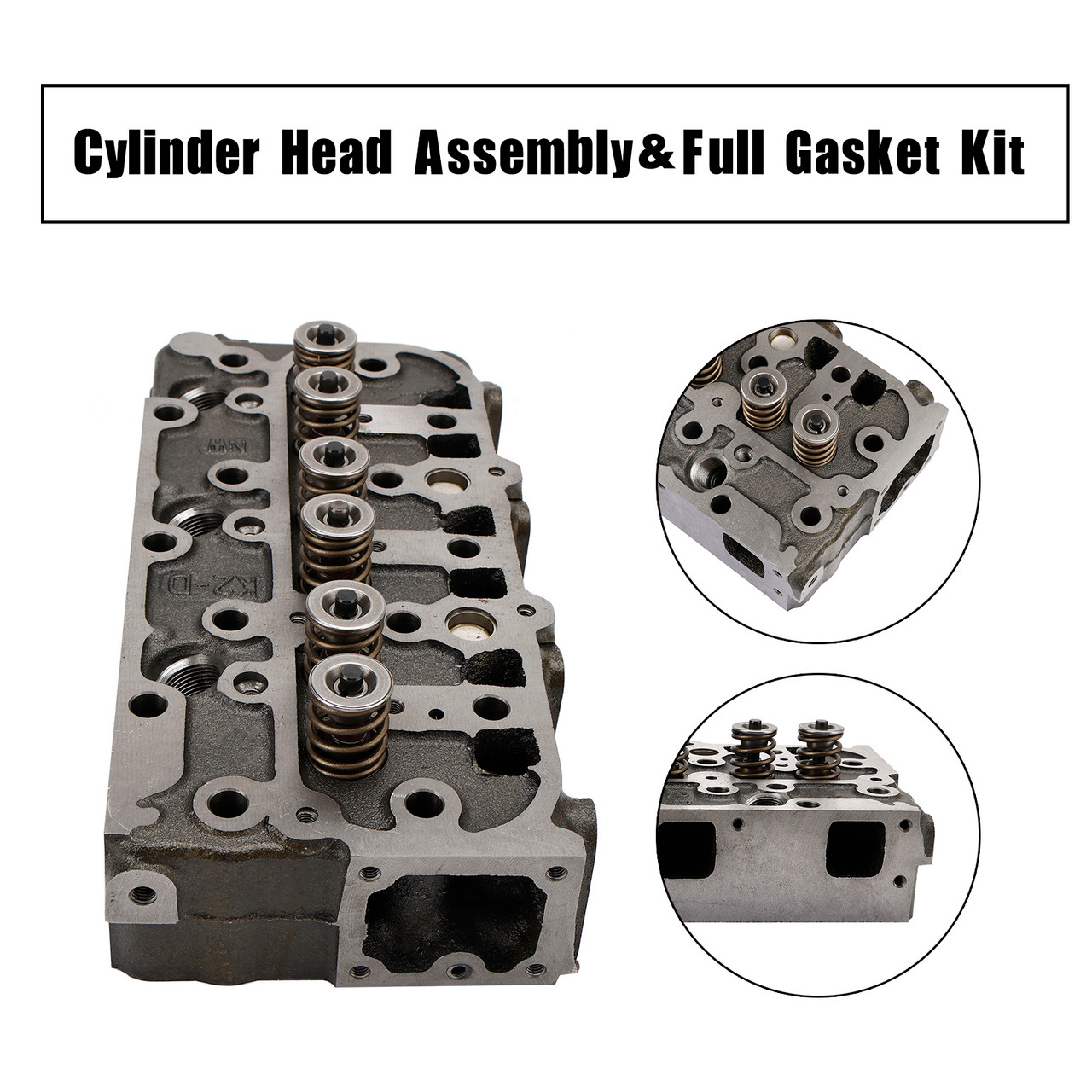 D1305 Complete Cylinder Head Assy+Gasket For Kubota B2710HSD F3060 Tractor