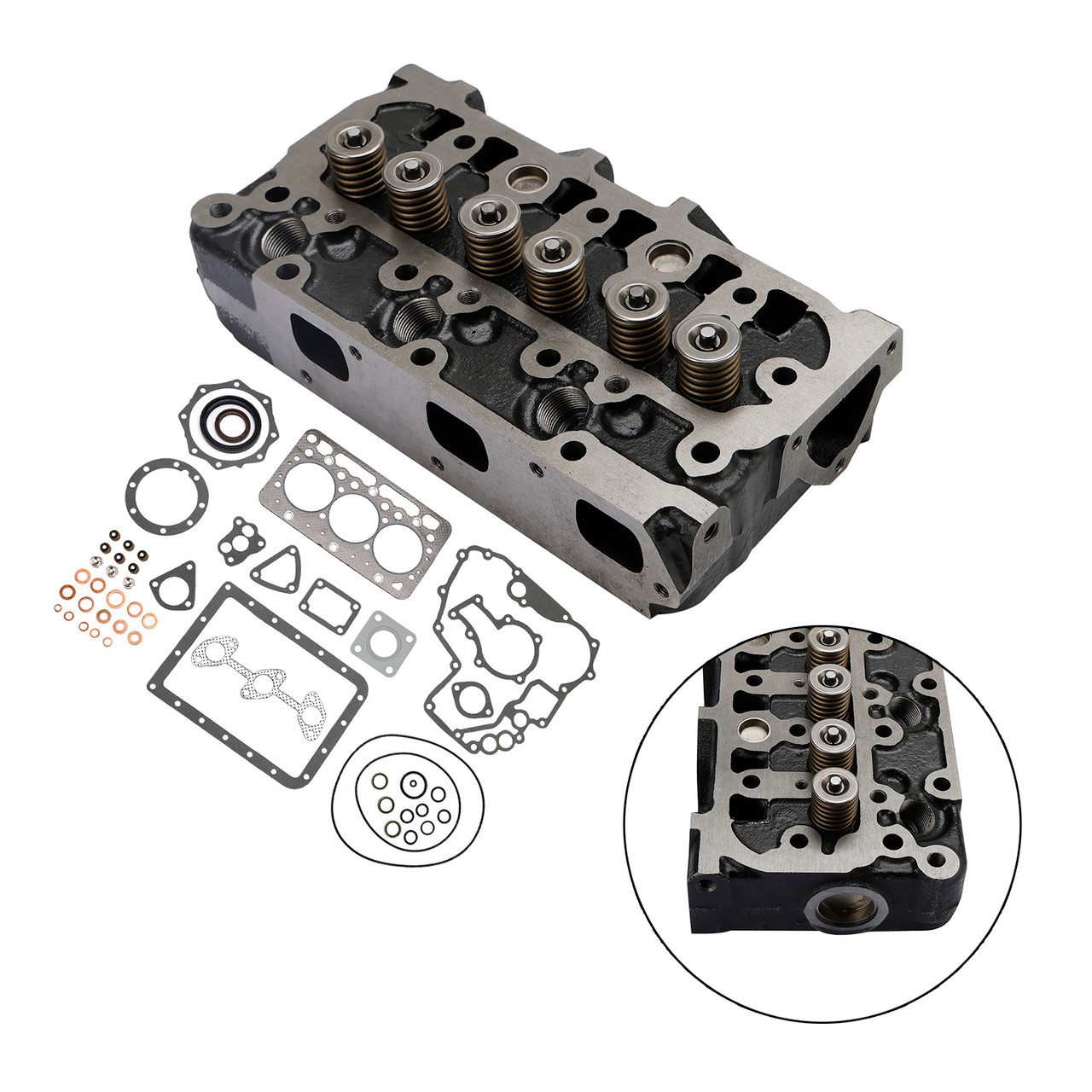 Complete Cylinder Head Assy+Gasket Kit For Kubota D722 Excavator Lawn Tractor