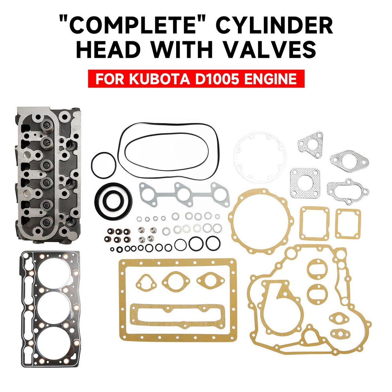 D1005 Complete Cylinder Head With Full Gasket Kit For Kubota D1005 Engine