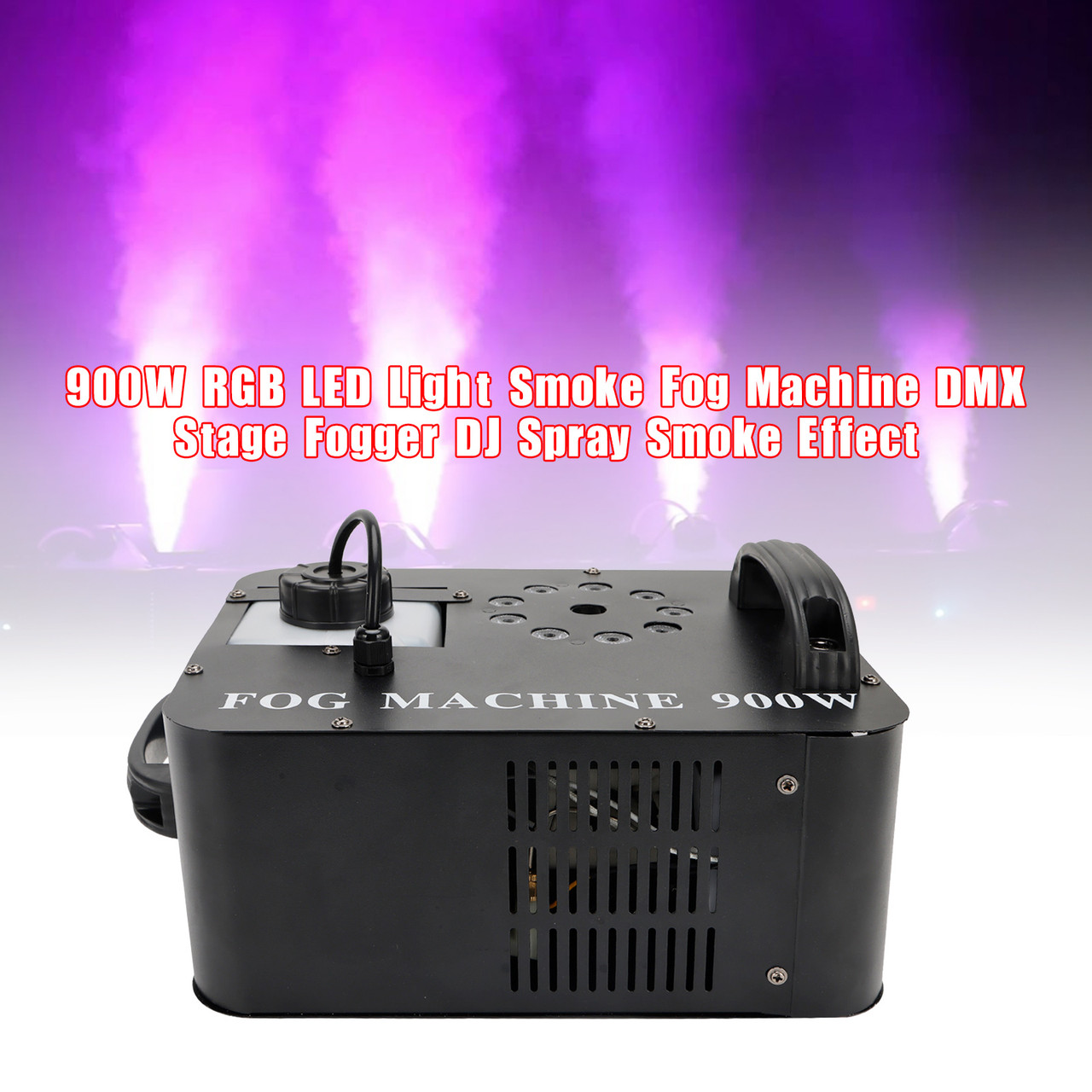 900W RGB LED Light Smoke Fog Machine DMX Stage Fogger DJ Spray Smoke Effect