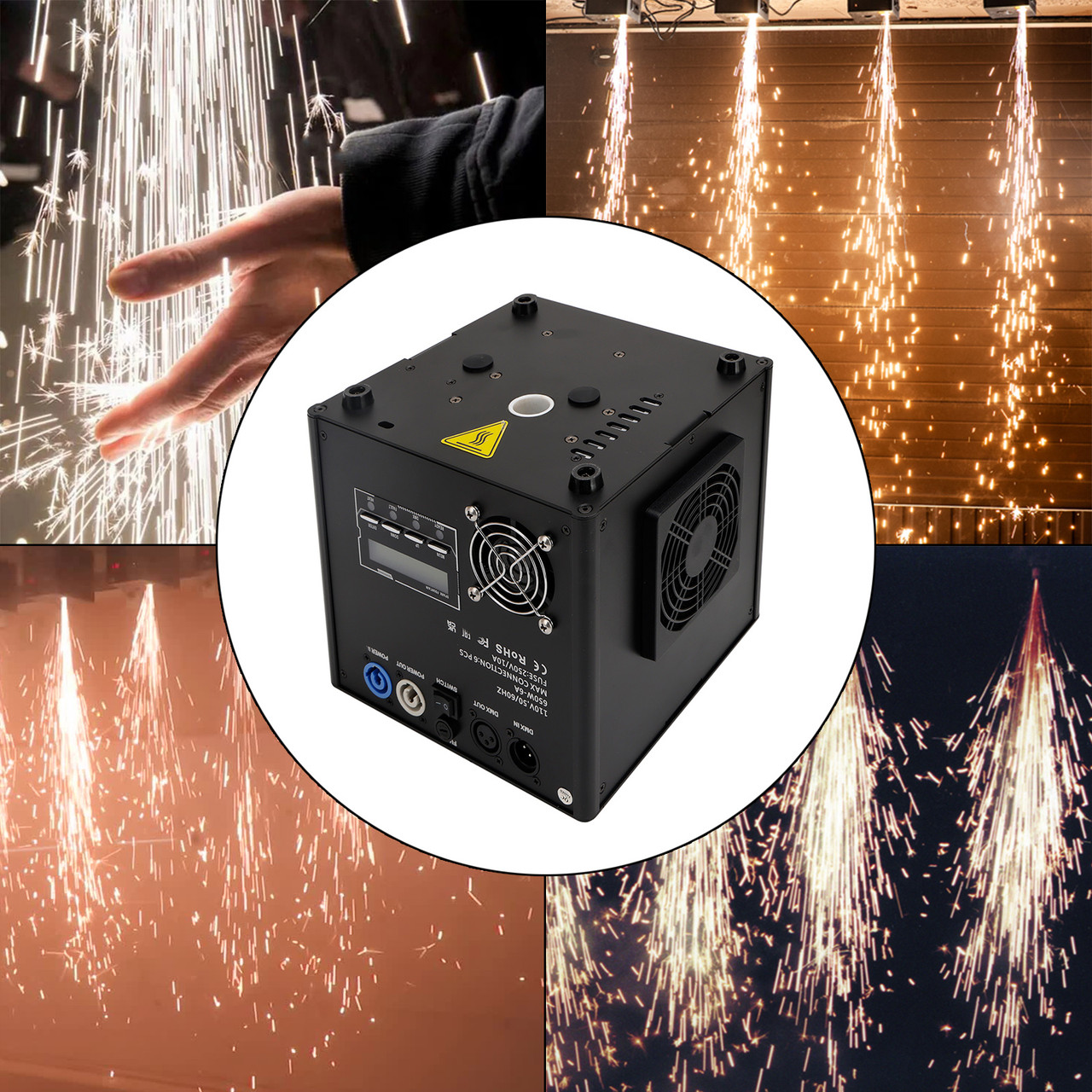 700W Firework Cold Spark Machine DMX Stage Effect Party Wedding Downward Spray