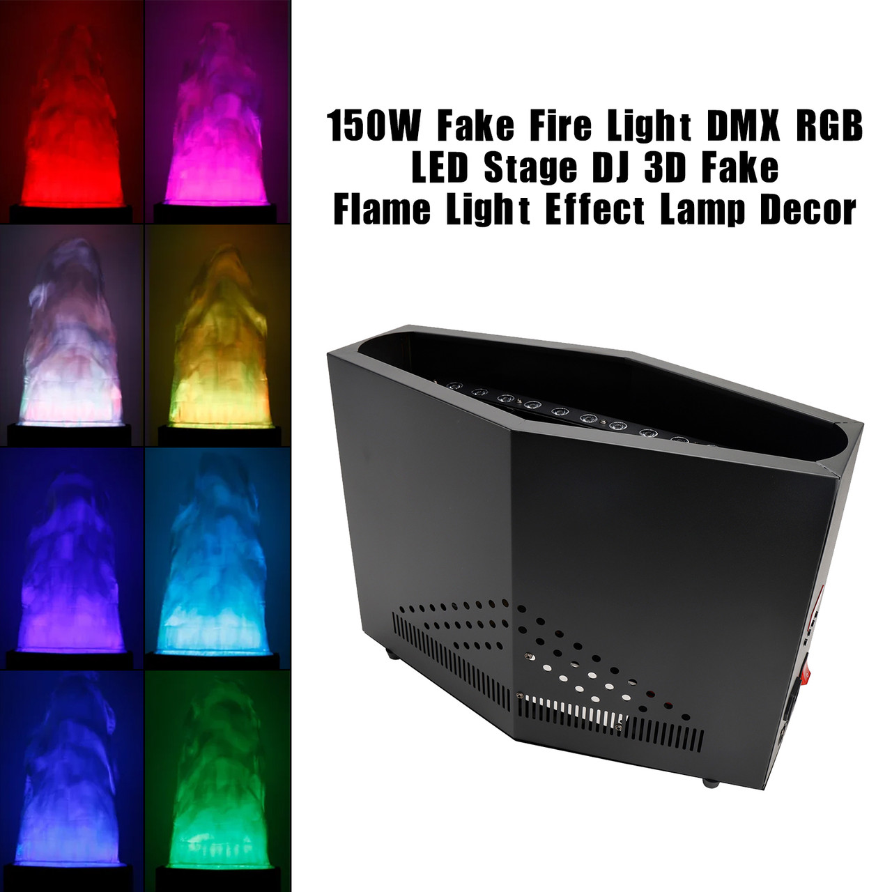 150W Fake Fire Light DMX RGB LED Stage DJ 3D Fake Flame Light Effect Lamp Decor