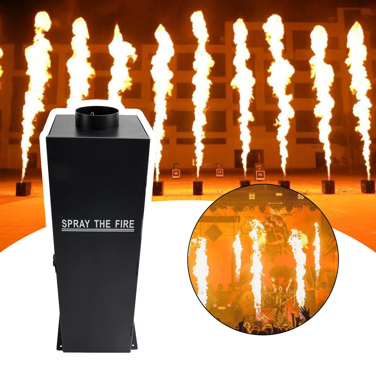 200W Flame Spraying Projector DMX DJ Stage Fire Effect Aerosol