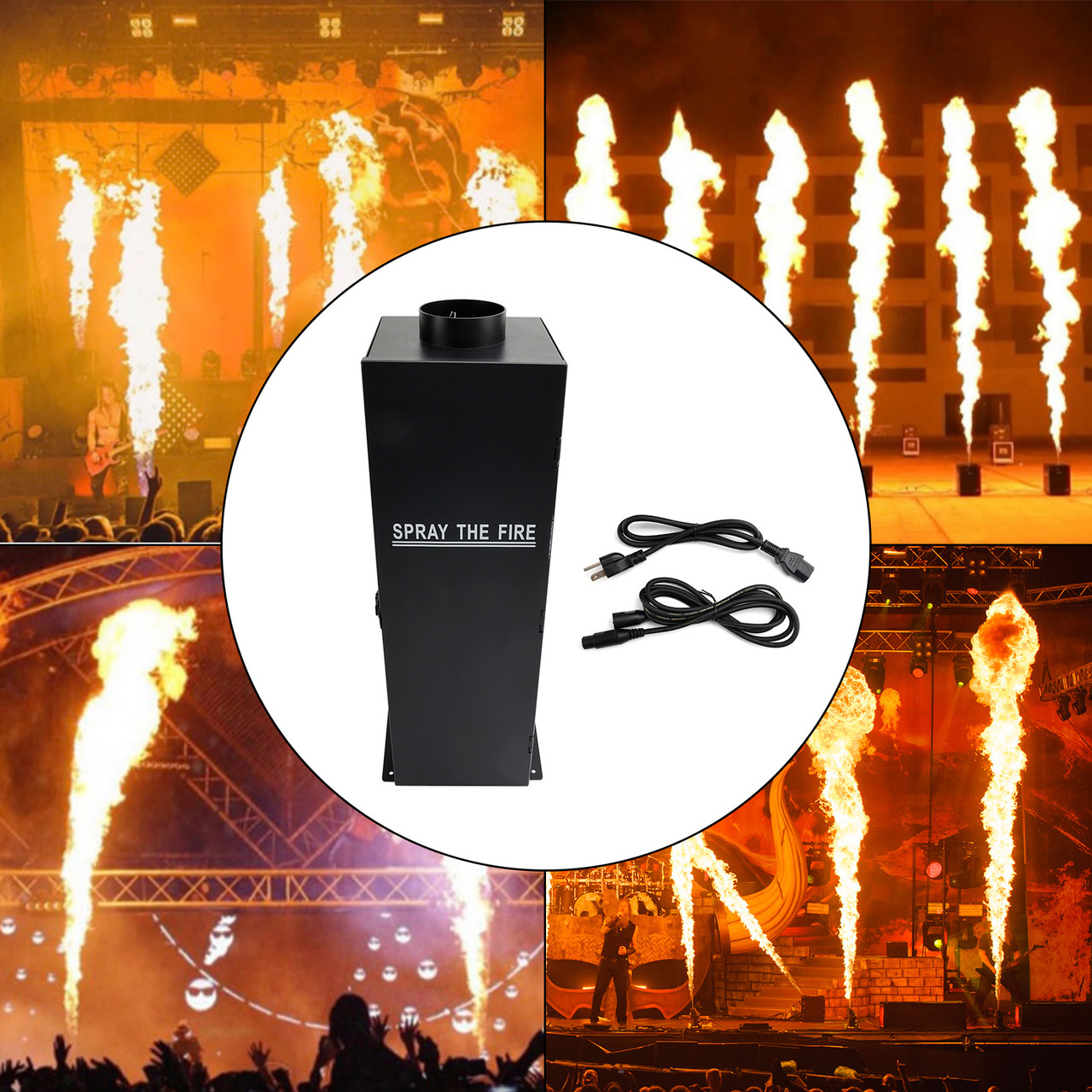200W Flame Spraying Projector DMX DJ Stage Fire Effect Aerosol
