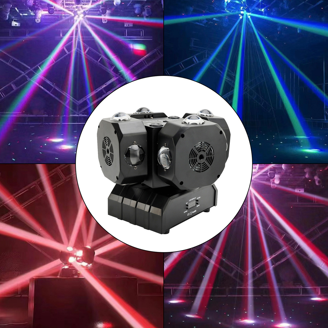 200W 16 LED Laser Moving Head RGBW Stage Light DMX Spotlight Lighting Effect