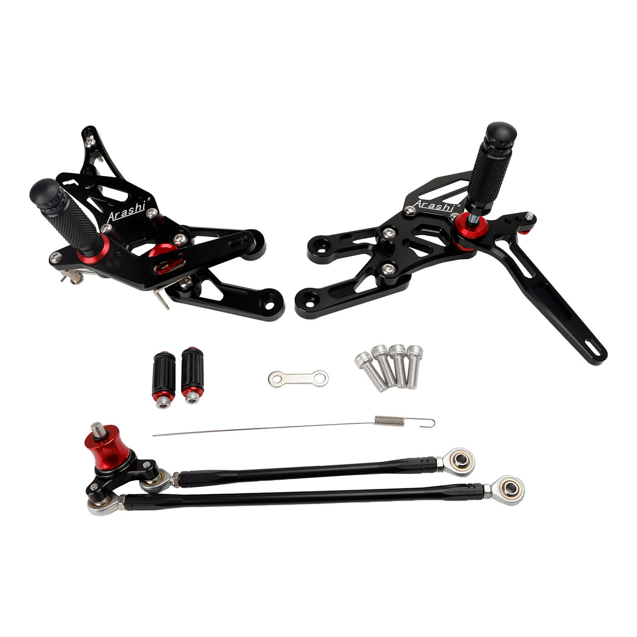 Black Rear Sets Footpegs Footrest For Honda CBR600RR 03-06 CBR1000RR 04-07