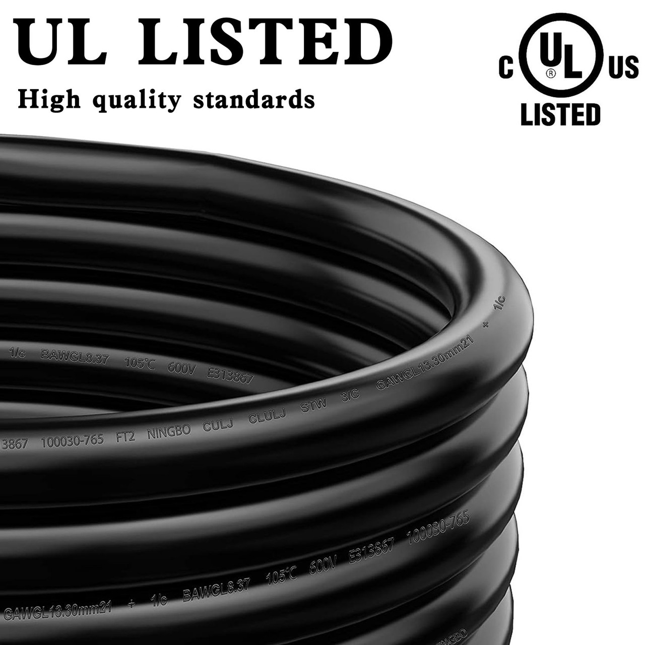 UL Listed 50 Amp 30 Ft RV/Generator Cord With Locking Connector For RV Camper