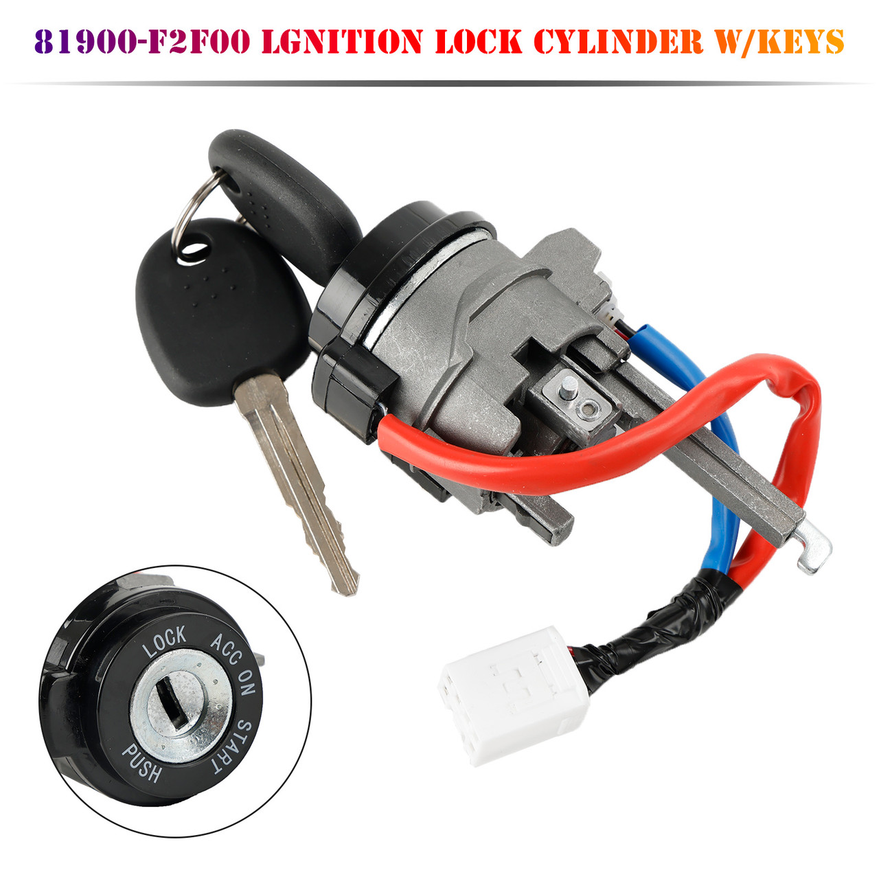 81900-F2F00 Lgnition Lock Cylinder w/Keys For Hyundai Elantra 2016 2017-2020