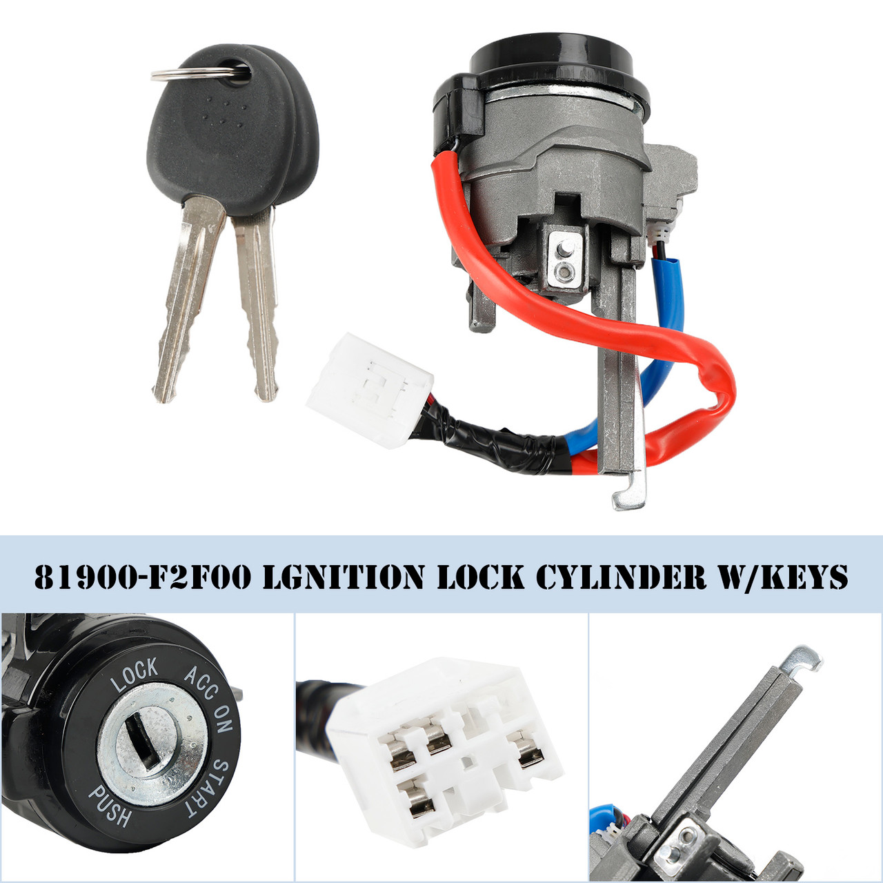 81900-F2F00 Lgnition Lock Cylinder w/Keys For Hyundai Elantra 2016 2017-2020