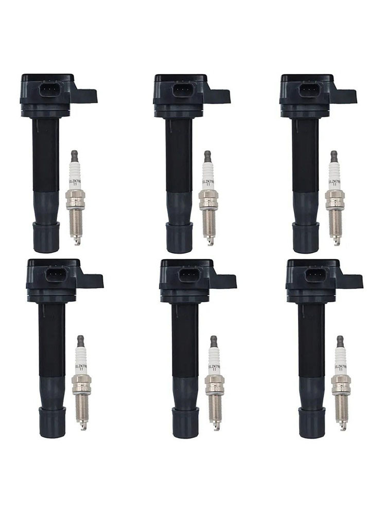 6X Ignition Coil +Spark Plug UF603 For Honda Accord TL TSX V6