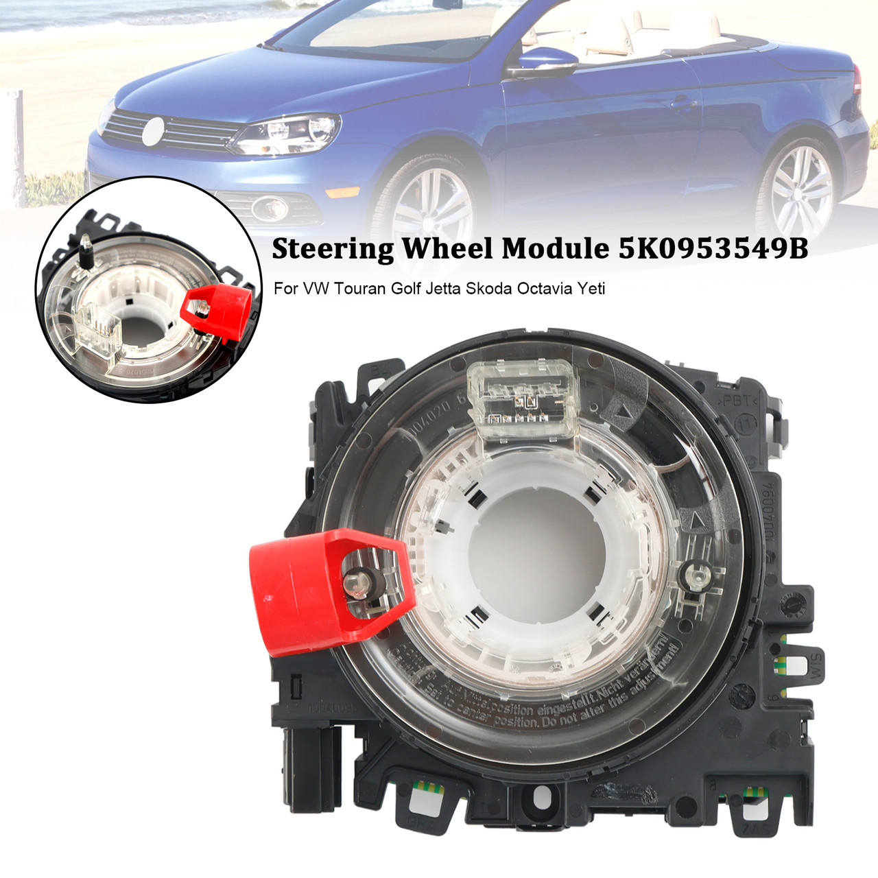 Steering Wheel Module 5K0953549B For VW Touran Golf Jetta Skoda