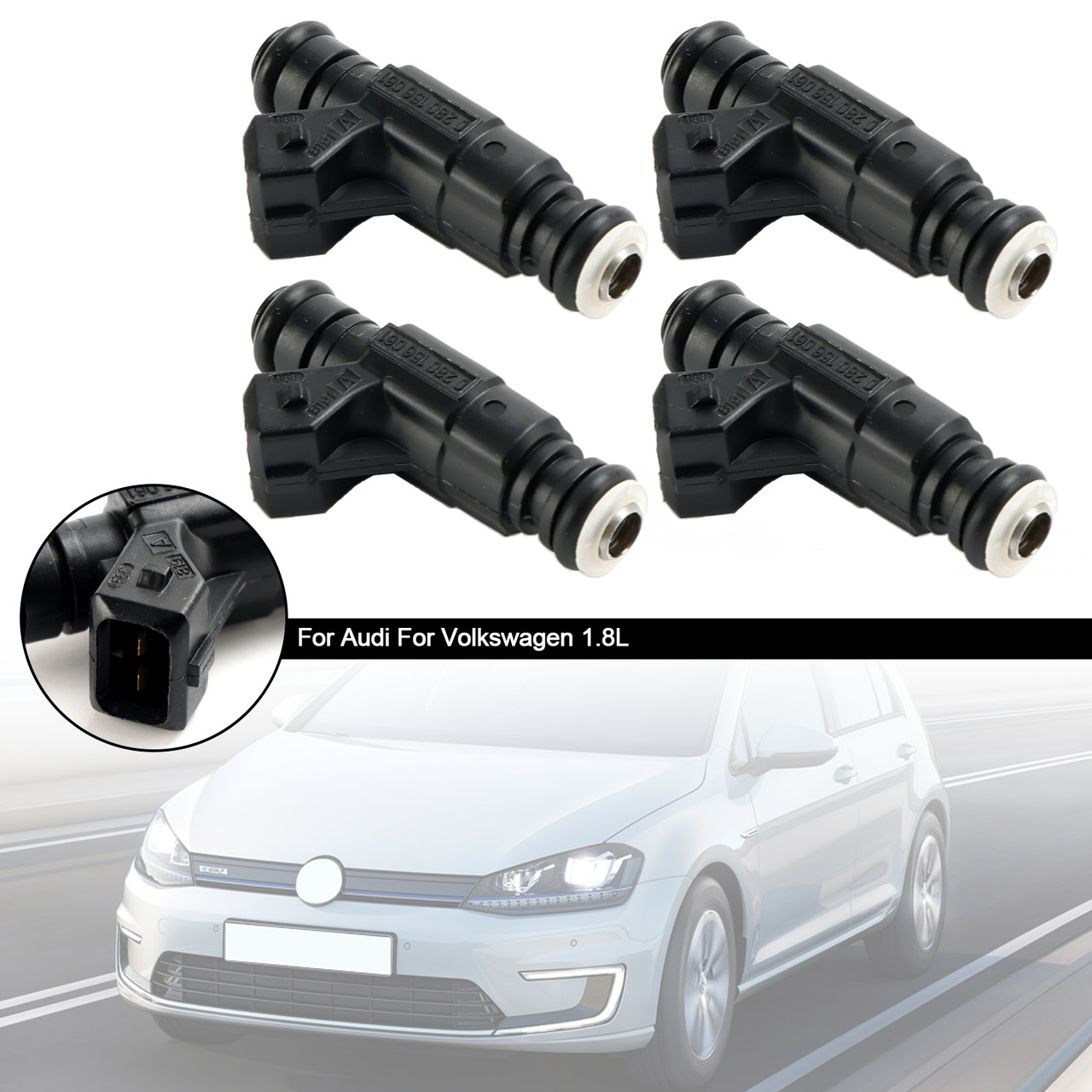 4PCS Fuel Injector 0280156061 Fit Audi Fit Volkswagen 1.8L 852-12184