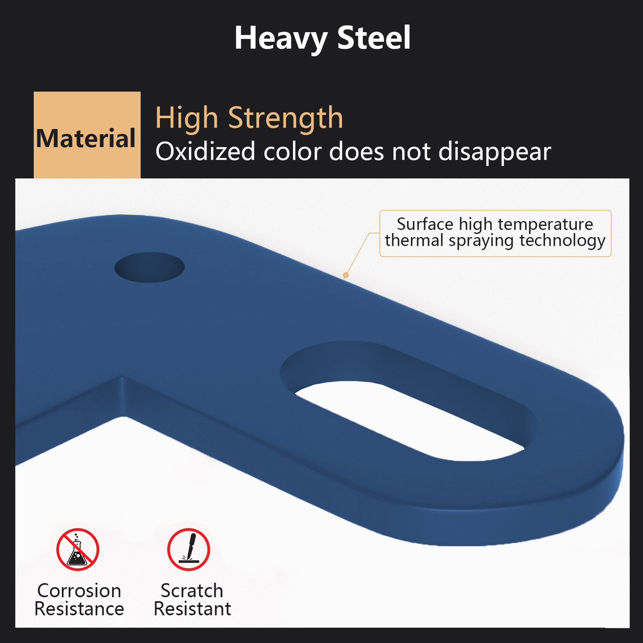 2PCS Rear Left & Right Trailer Hitch For Suzuki Jimny JB64W JB74 2019-2023 blue