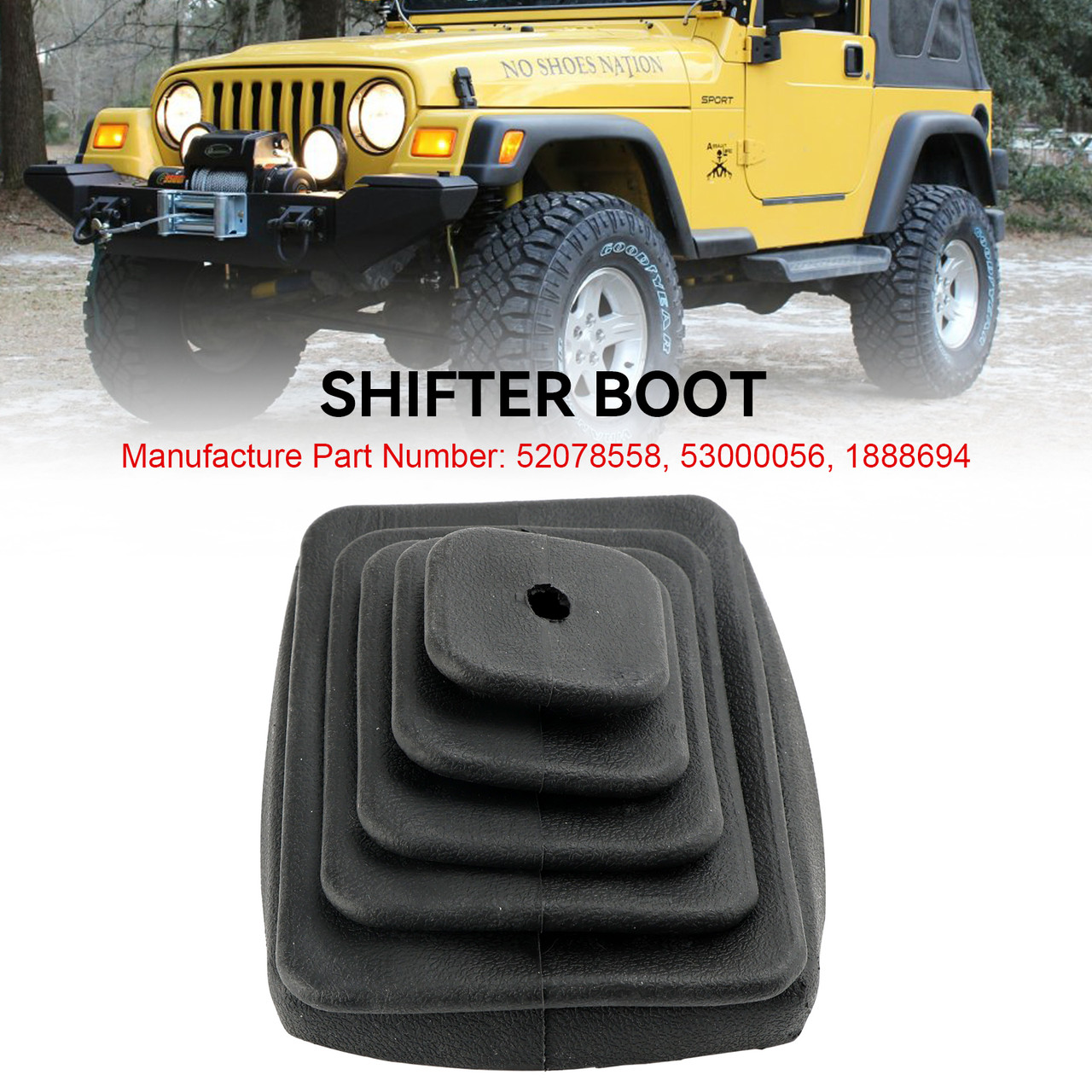 Shifter Boot Manual Trans 52078558 Fit Jeep Wrangler TJ 1997-2004