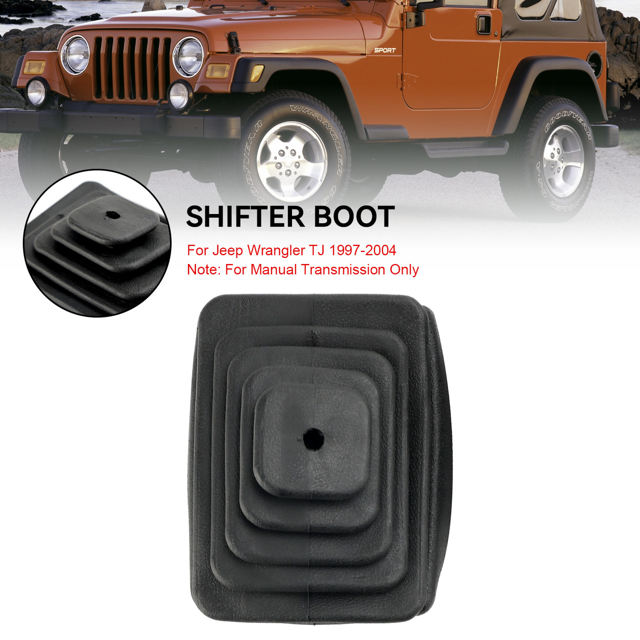 Shifter Boot Manual Trans 52078558 Fit Jeep Wrangler TJ 1997-2004