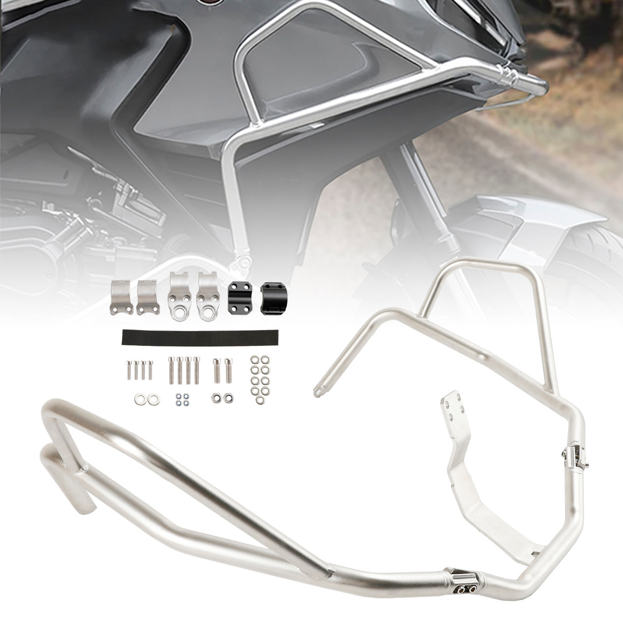 Upper Engine Guard Frame Crash Bar Steel Silver Silver For Honda Nt 1100 2022