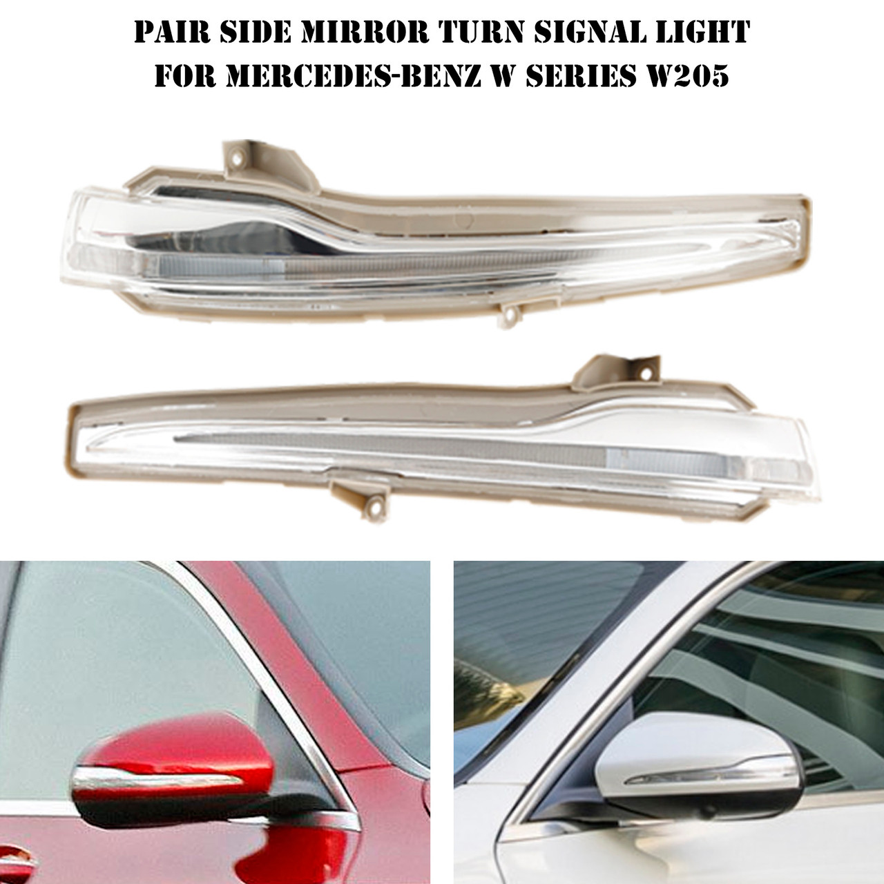 Pair Side Mirror Turn Signal Light For Mercedes-Benz W Series W205 A0999067401