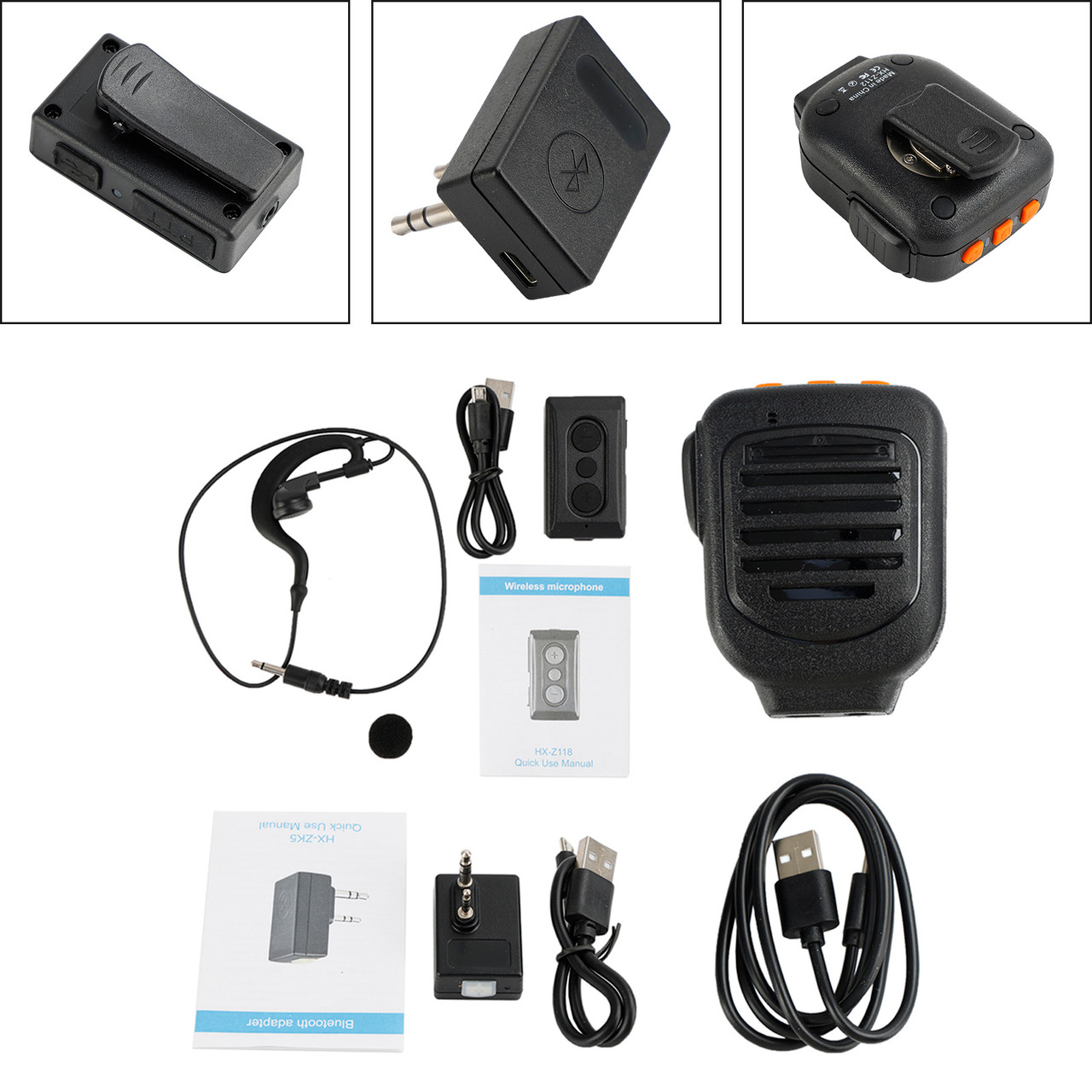 Bluetooth PTT Controller Earphone K Plug Adapter for Baofeng 5R