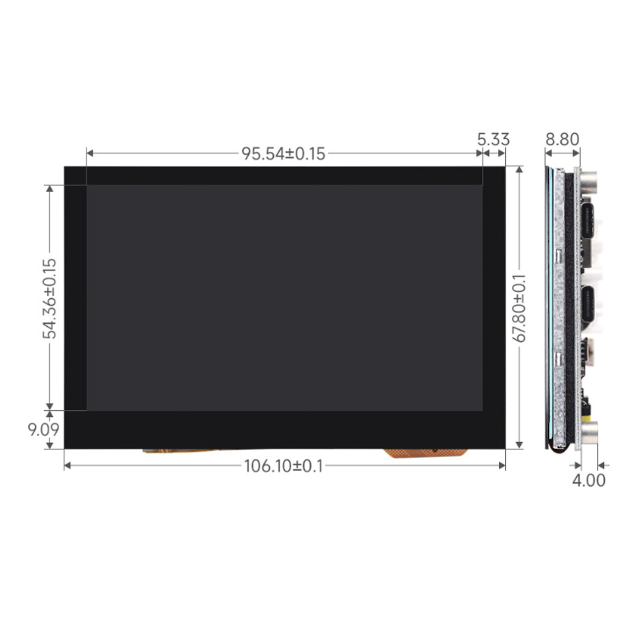 ESP32-S3 Development Board 4.3" Capacitive Touch Screen LX7 Dual-Core Display