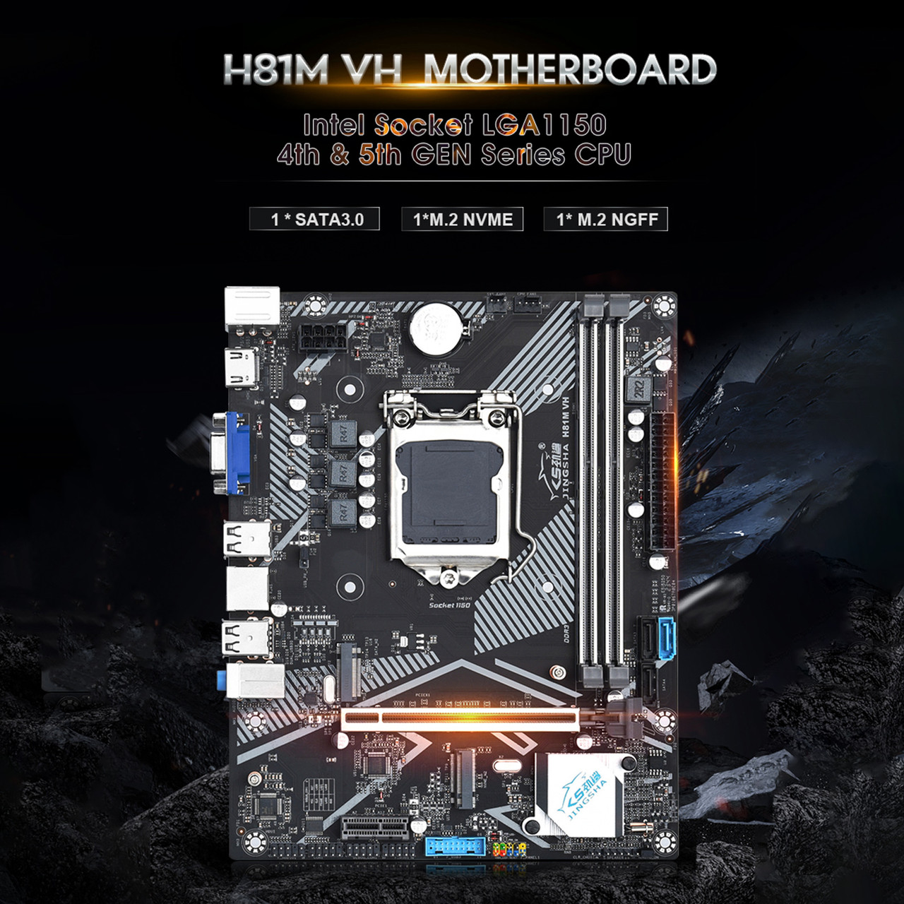 H81M VH Computer Motherboard Desktop DDR3 Memory LGA 1150 Gigabit Network Card