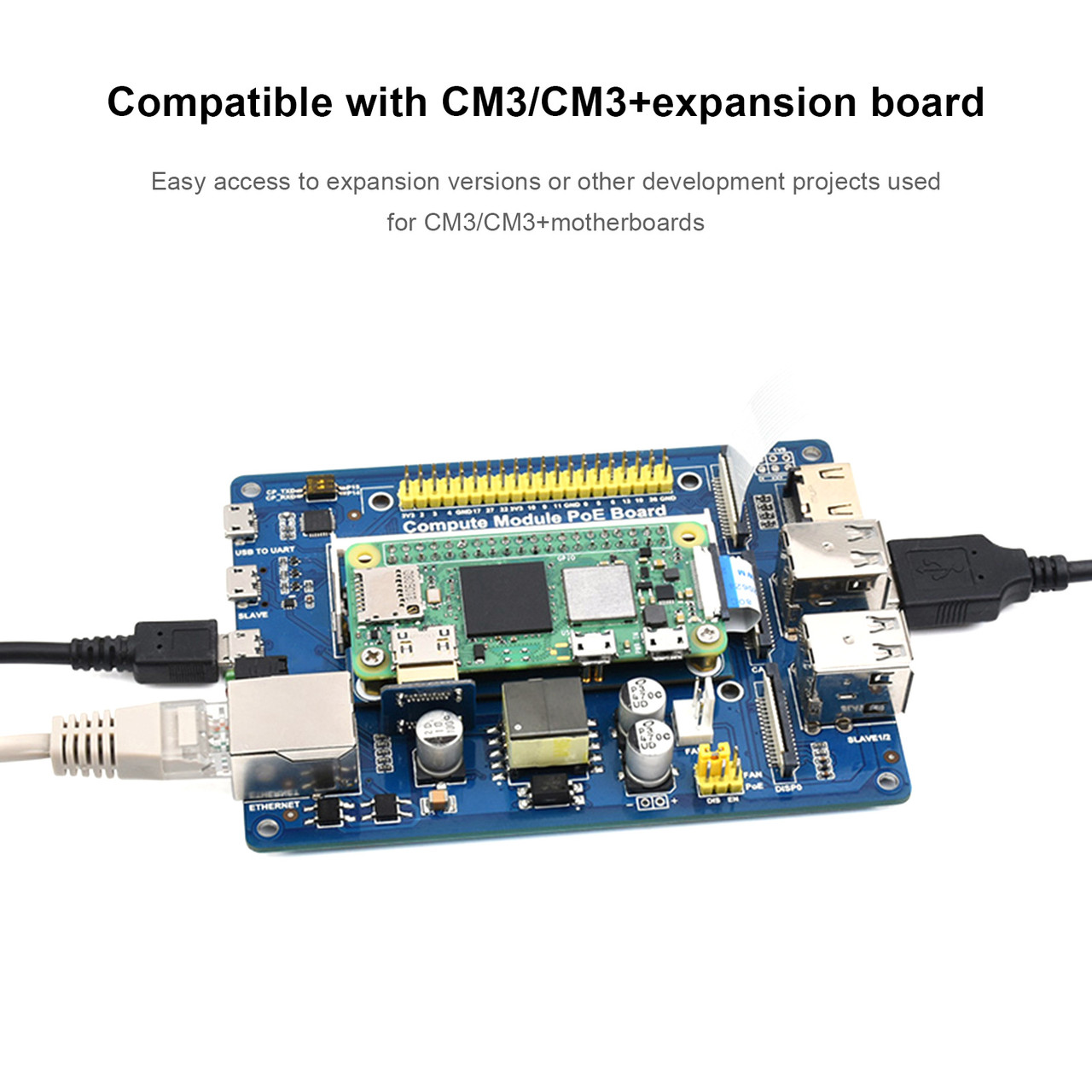 Raspberry Pi Zero 2W to CM3 Expansion Board CM3 Core Board Replacement Board