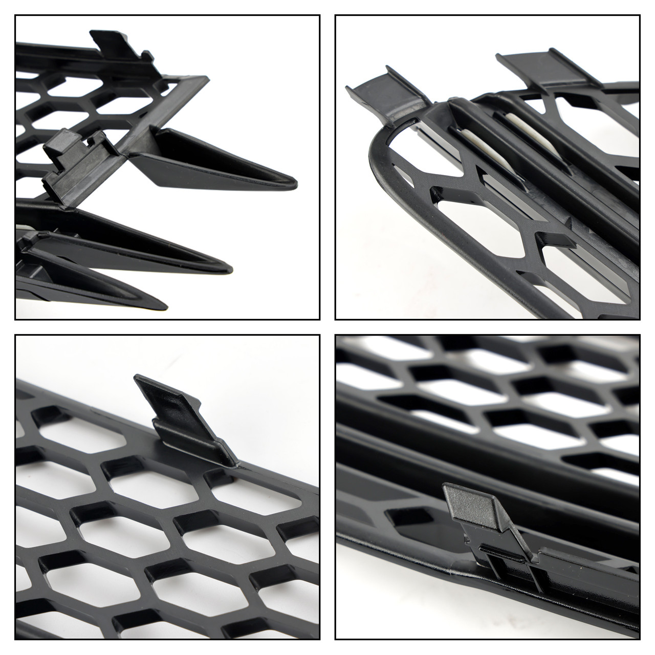 2PCS Front Fog Light Cover Bezel Bumper Grille Fit Audi A6 4G C7 2012-2015 D