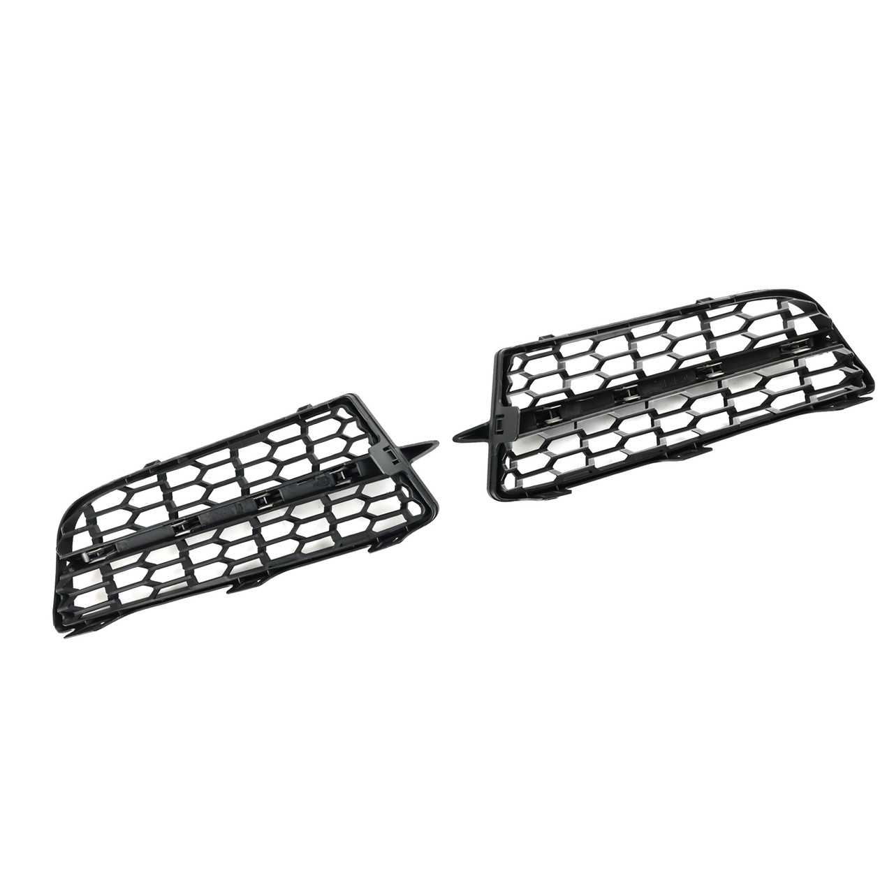 2PCS Front Bumper Fog Light Cover Bezel Grill Grille Fit BMW F20 F21 2011-2015 M Black