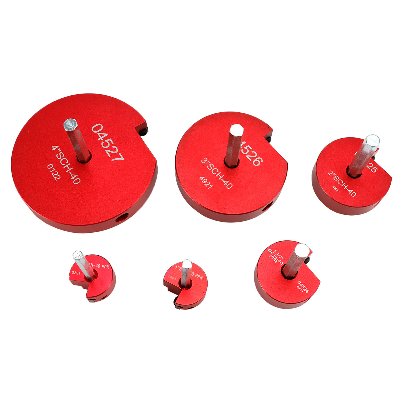 6 Piece 04529 For PPRK6 Plastic Pipe Fitting Reamer Kit For1/2" Drills