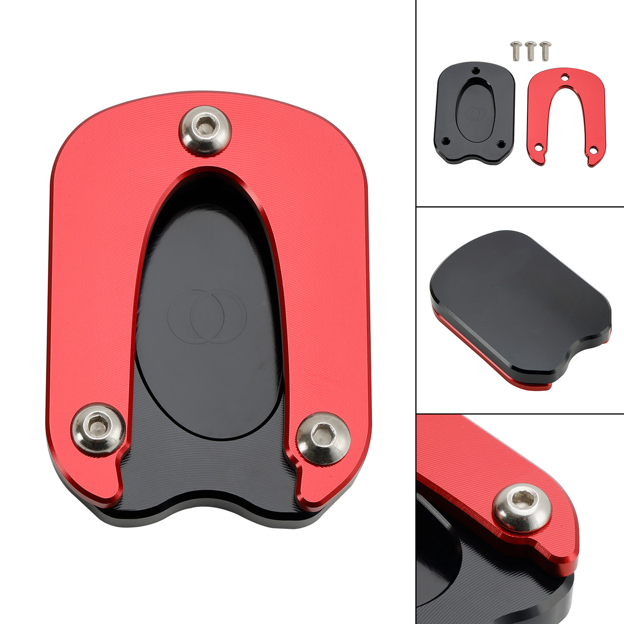 Kickstand Enlarge Plate Pad fit for Meteor 350 2021-2023 red