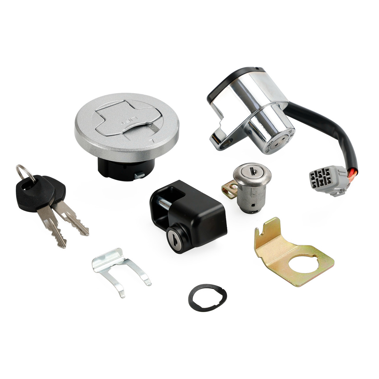 3セット Ignition Switch Fuel Cap Seat Lock Set For Suzuki Boulevard M109R