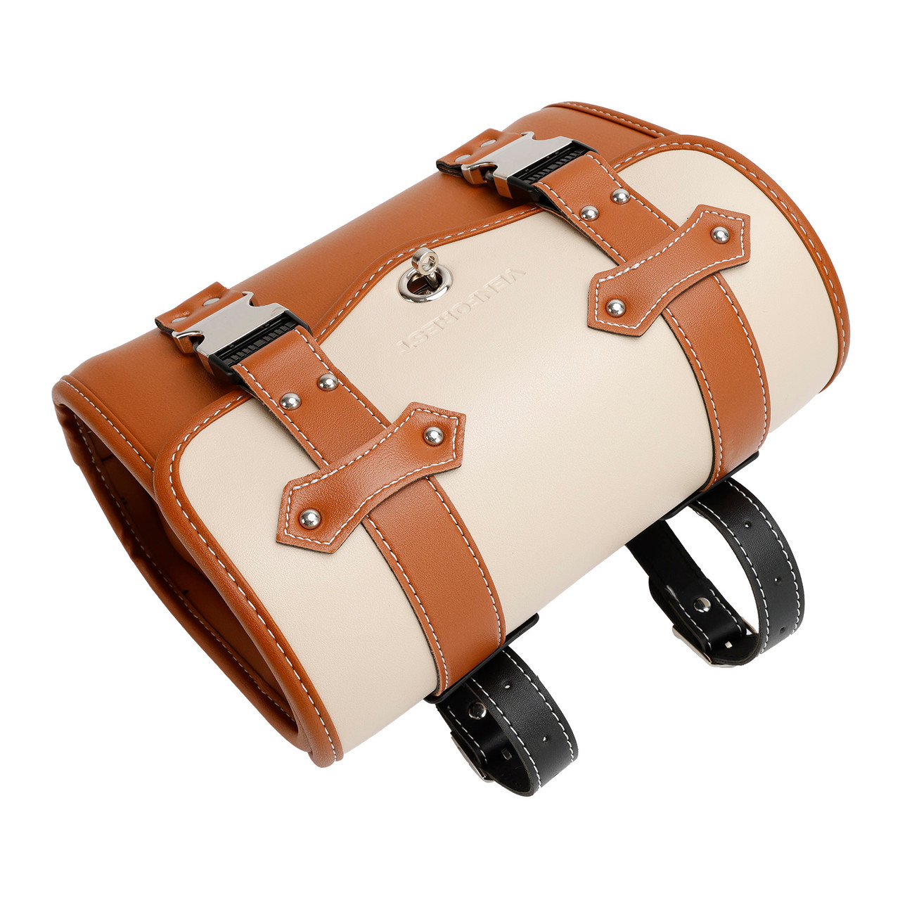 Color Matching Side Saddlebag Tool Bag Luggage Pouch Storage Brown For Motorbike