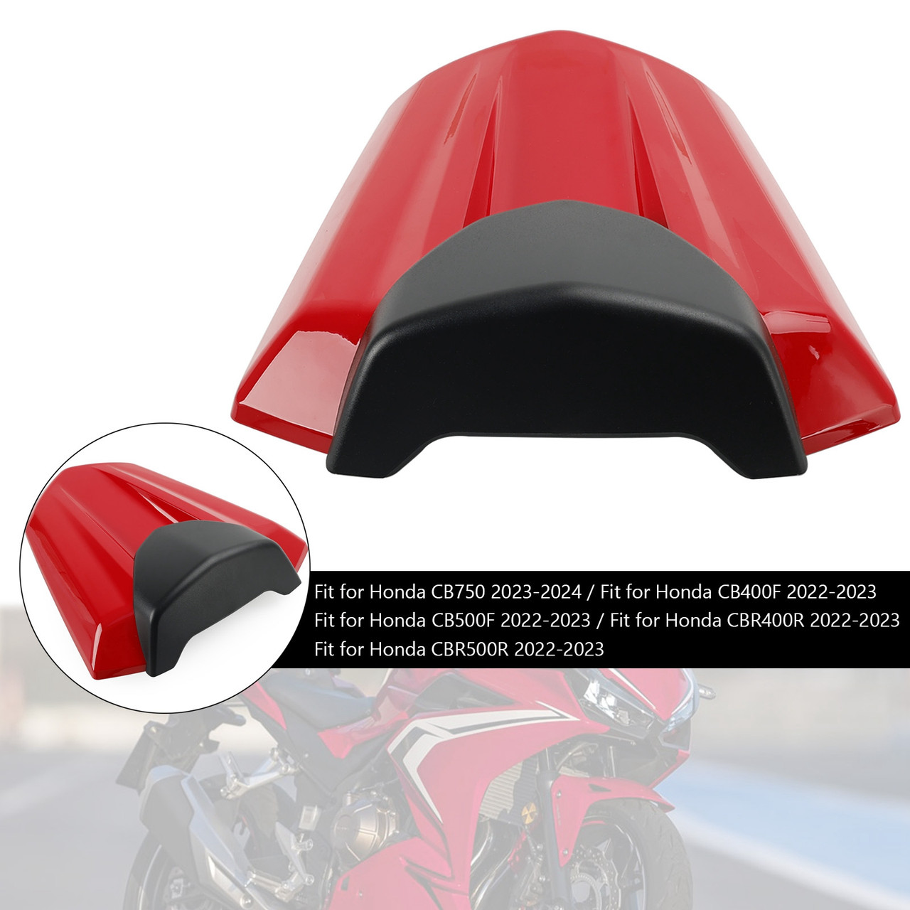 Rear Tail Seat Fairing Cover For Honda CB750 CB400F CB500F CBR400R CBR500R 22-23 Red