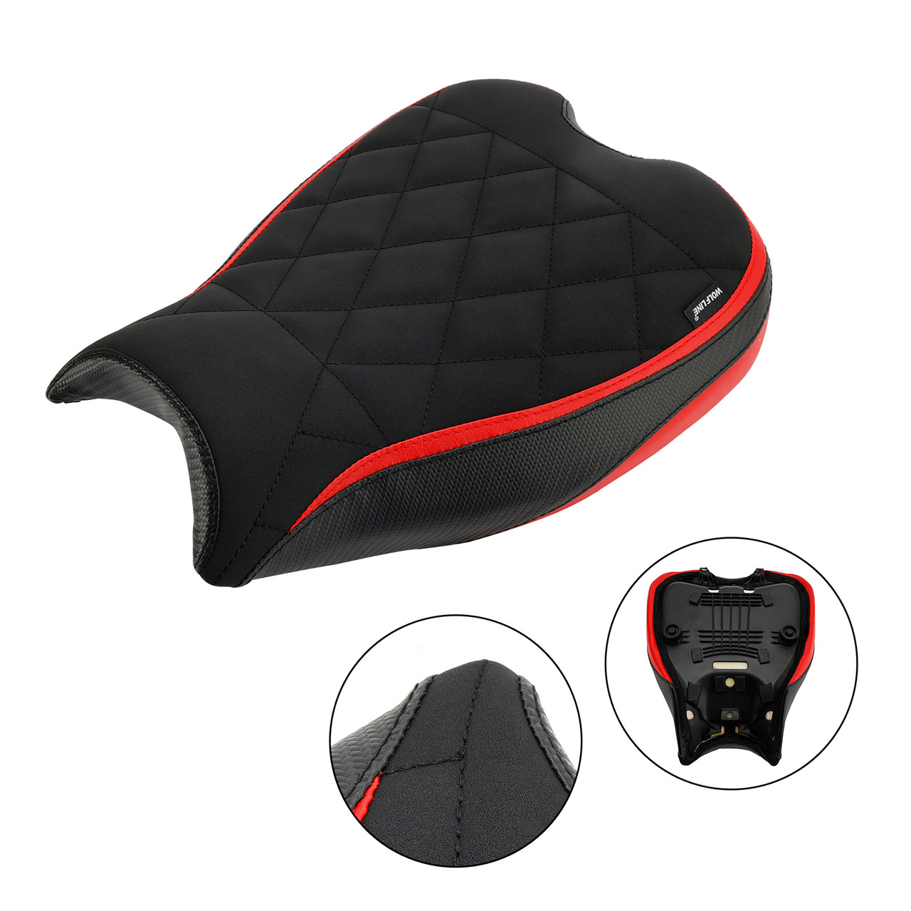 Front Rider Seat Driver Cushion Pu Grid Carbon For Streetfighter V2 2022-2023