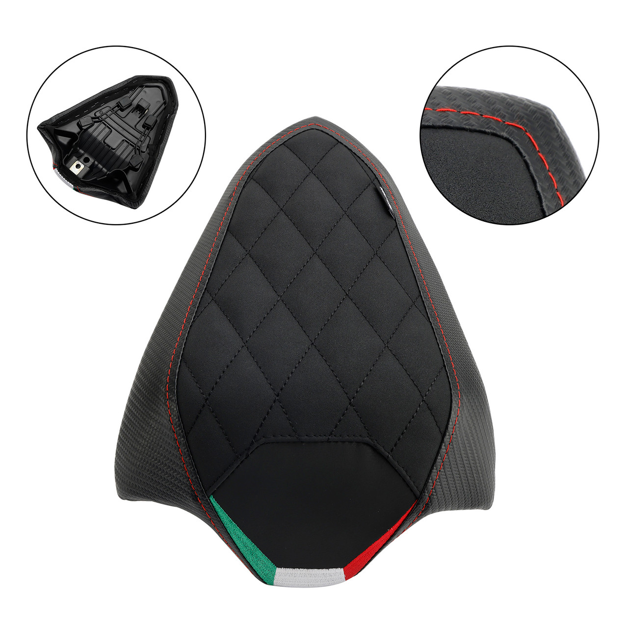 Rear Seat Passenger Cushion Flat Pu Fit Grid Carbon For Streetfighter V2 22-23