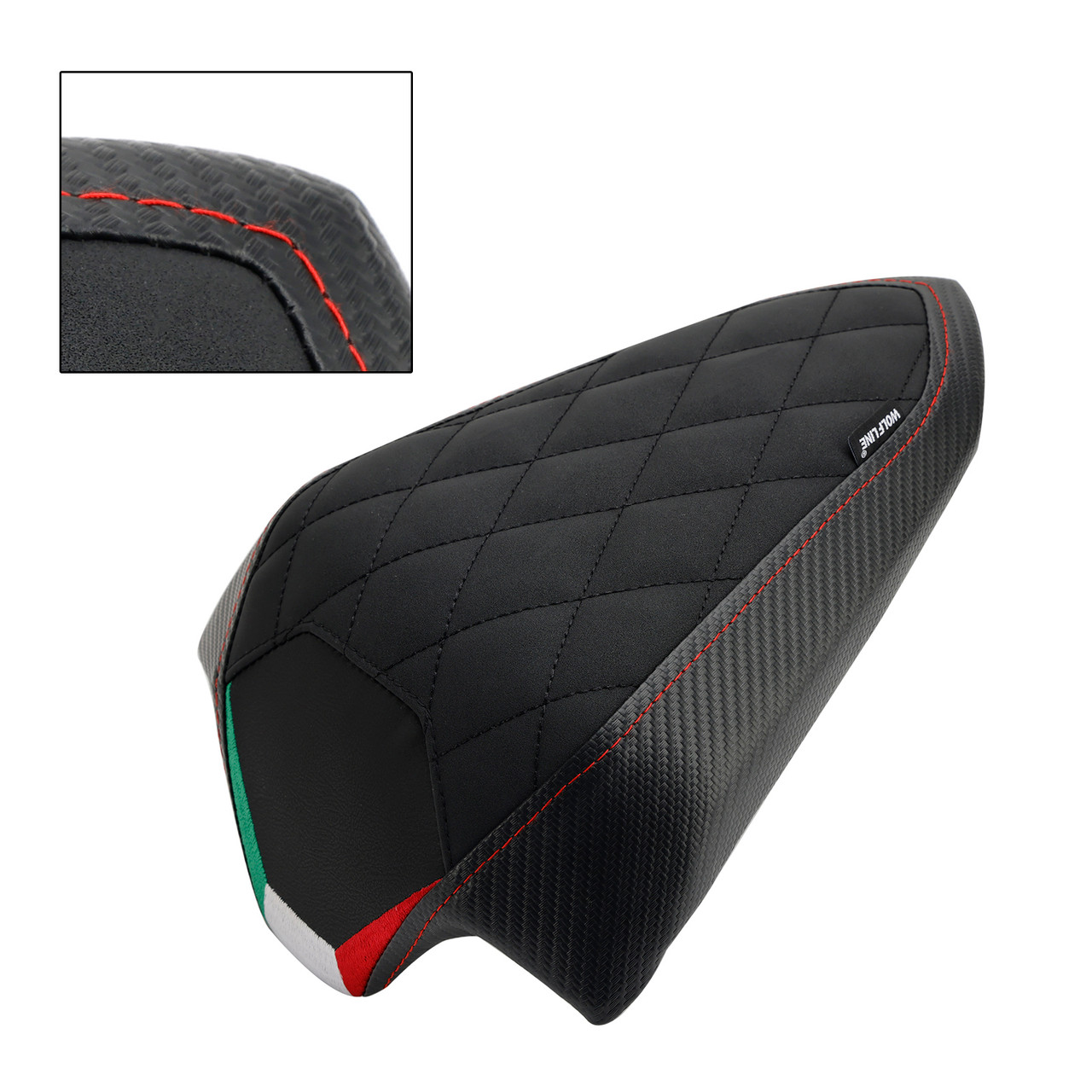 Rear Seat Passenger Cushion Flat Pu Fit Grid Carbon For Streetfighter V2 22-23