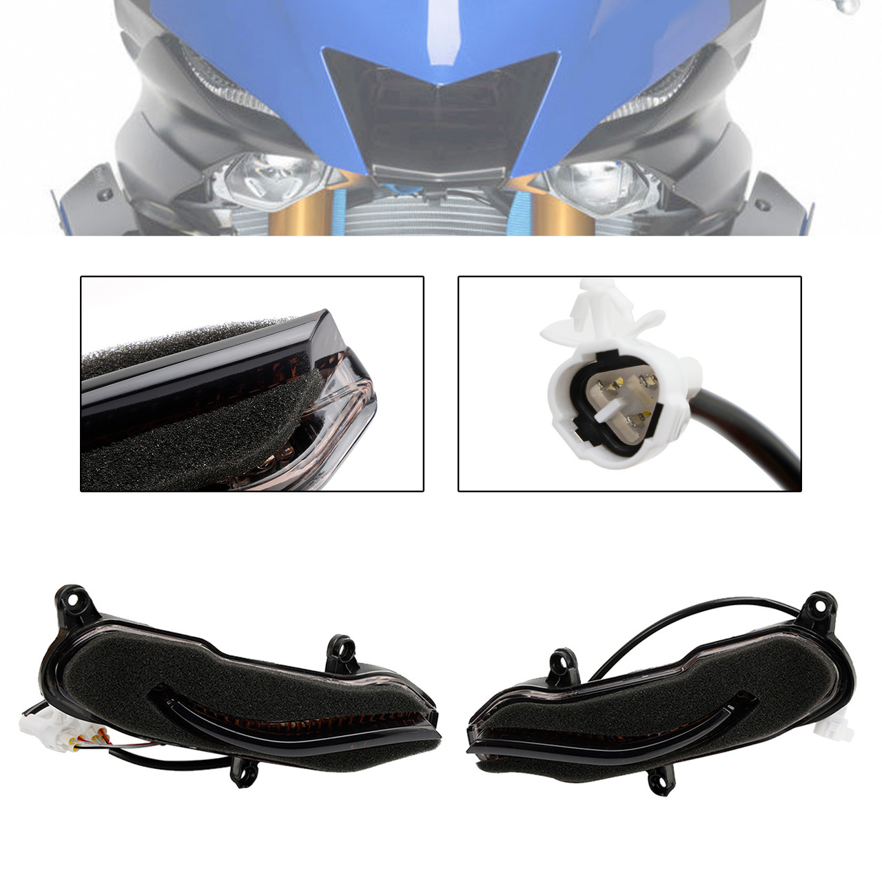 Front Headlight Grille Headlamp Led Protector Smoke For Yamaha Yzf-R6 Yzf R6 17