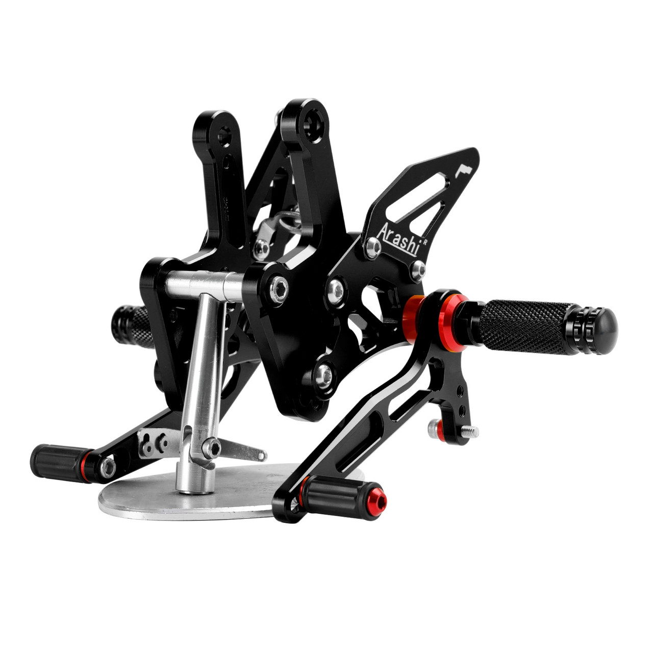 Racing Adjustable Rearsets Foot Pegs Black For Kawasaki ZX4R ZX4RR 2022-2024