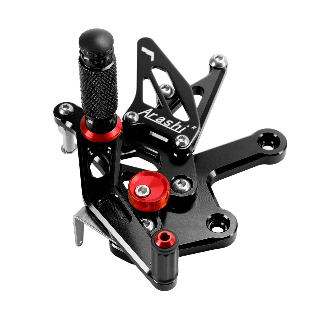 Racing Adjustable Rearsets Foot Pegs Black For Kawasaki ZX4R ZX4RR