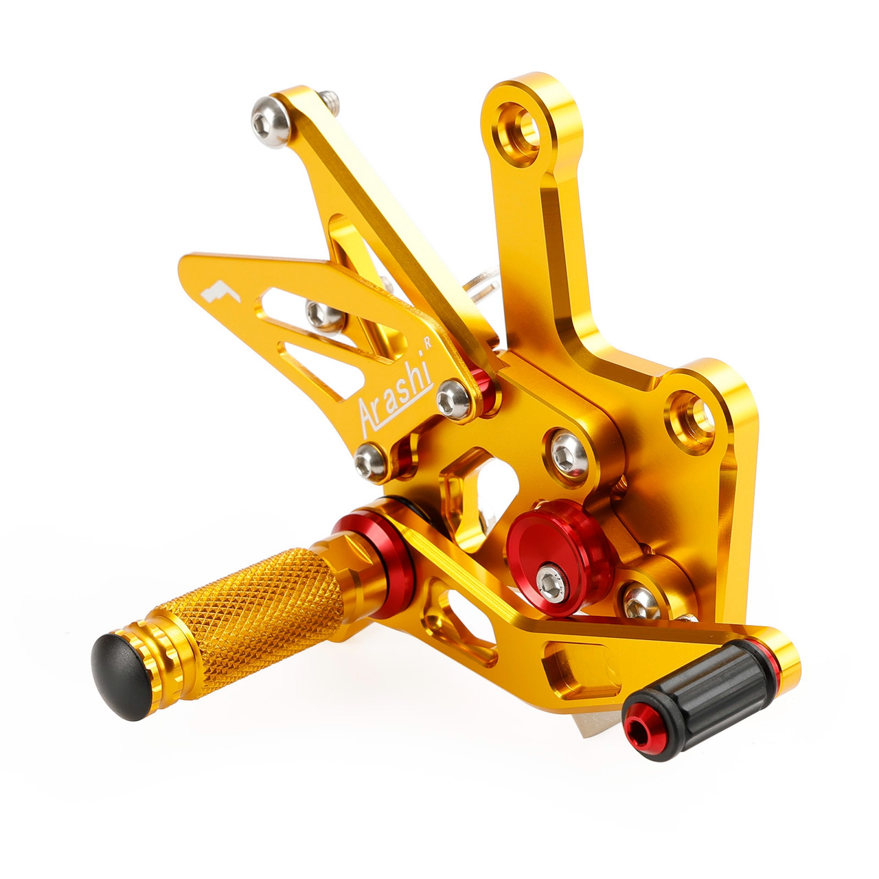 Racing Adjustable Rearsets Foot Pegs Gold For Kawasaki ZX4R ZX4RR 2022-2024