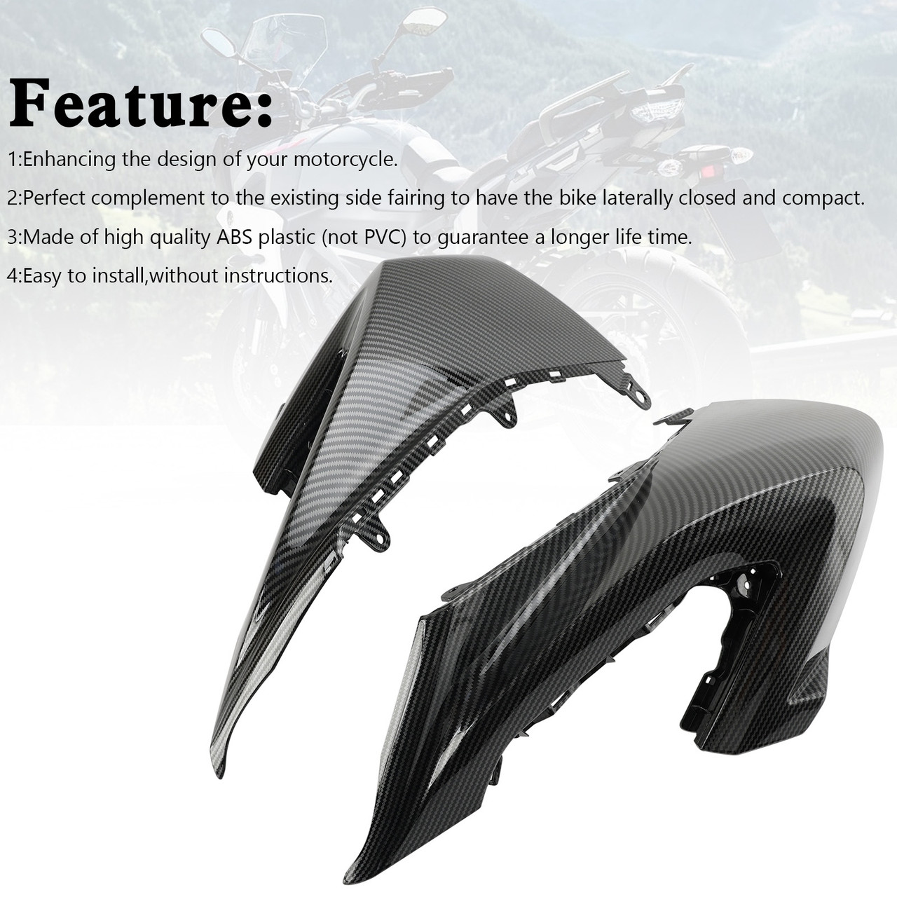 ABS Plastic Front Side Tank Fairing Panel For Yamaha Tracer 900/GT 2018-2020