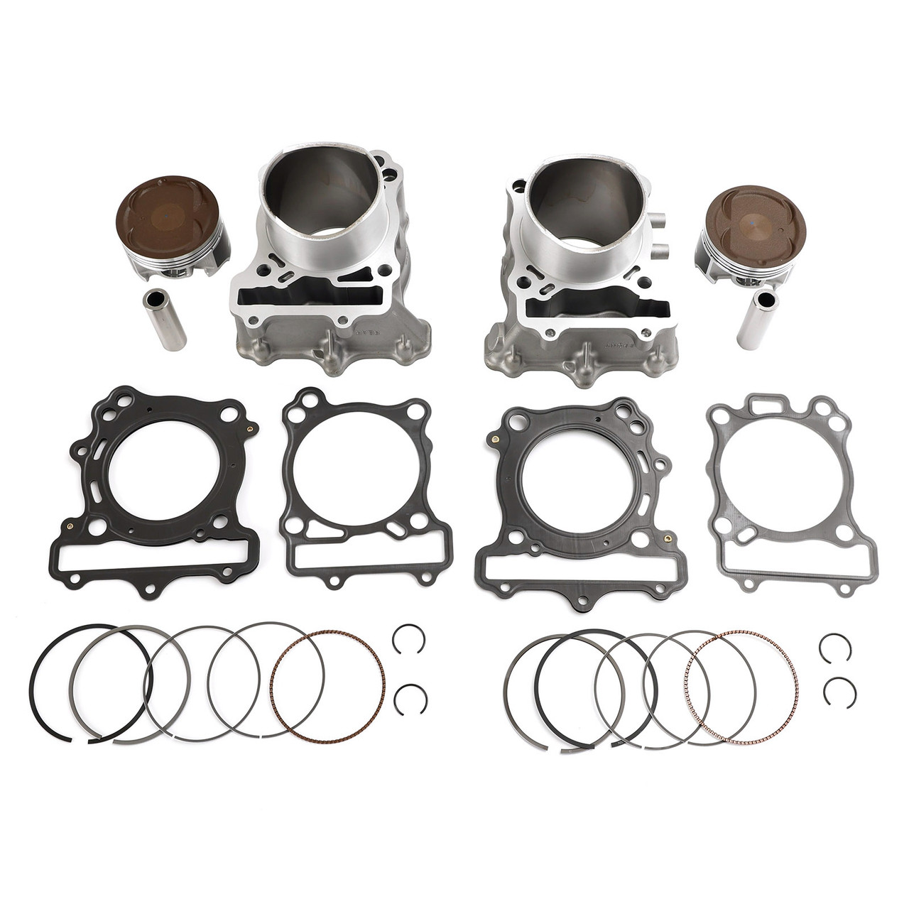 Front Rear Cylinder Barrel Jug Piston Kit for Suzuki V Strom 650 DL650 2012-2023