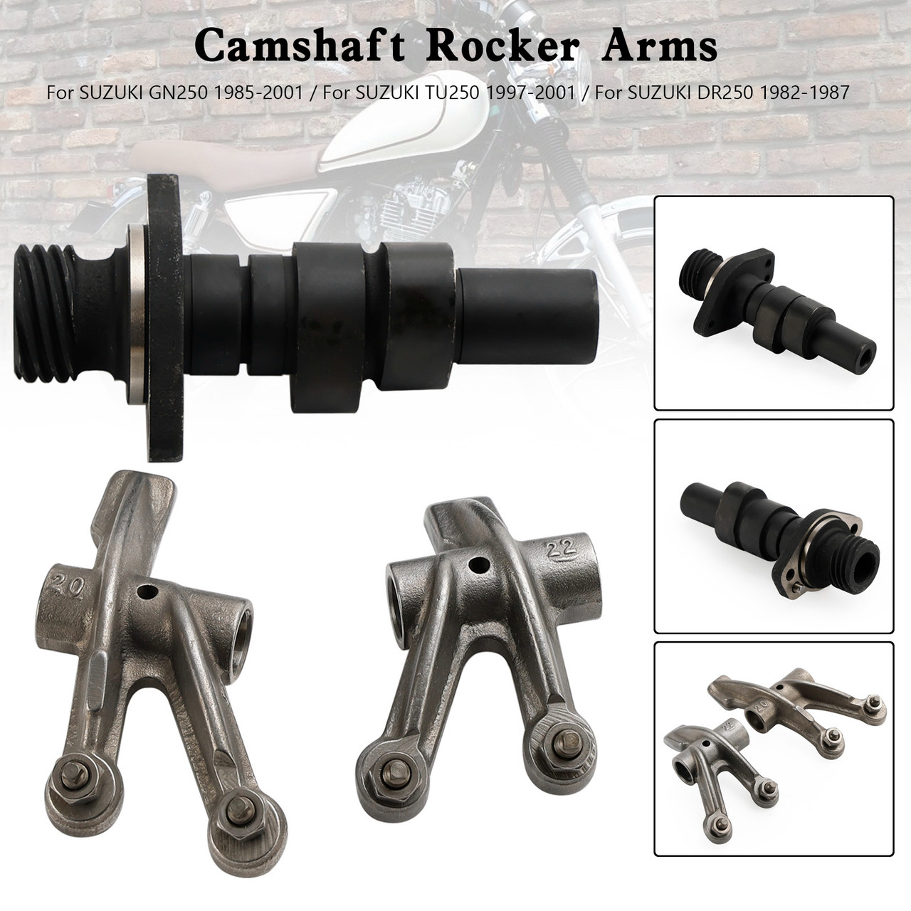 Camshaft Rocker Arms for Suzuki DR250 82-87 GN250 85-01 TU250 1997-2001
