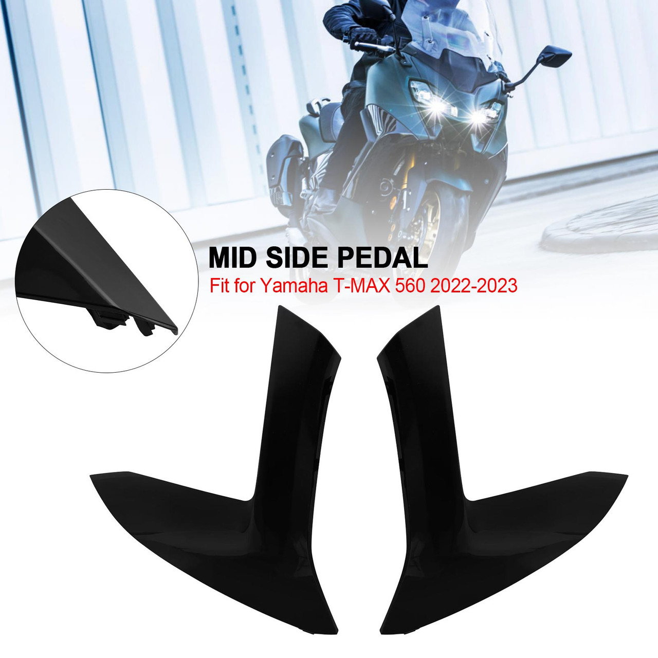 Unpainted Mid Side Pedal Cover Panel Fairing Cowl for Yamaha T-MAX 560 2022-2023