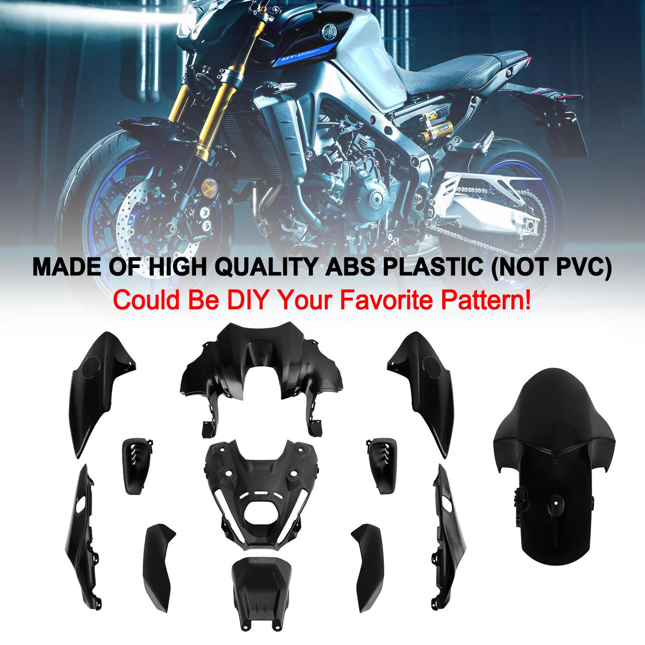 Bodywork Fairing Injection Unpainted for Yamaha MT-09 / MT-09 SP